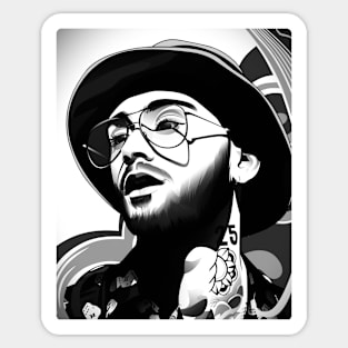 Zayn - Black & White Fanart Sticker